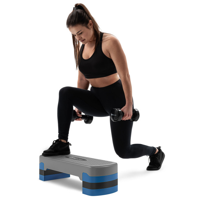 Степ платформа Hop-Sport HS-PP020AS сіро-синя