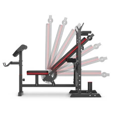 Скамейка тренировочная Hop-Sport HS-1075 Pro с партой Скотта