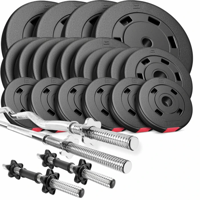 Набор Hop-Sport Premium 105 кг со штангами и гантелями.