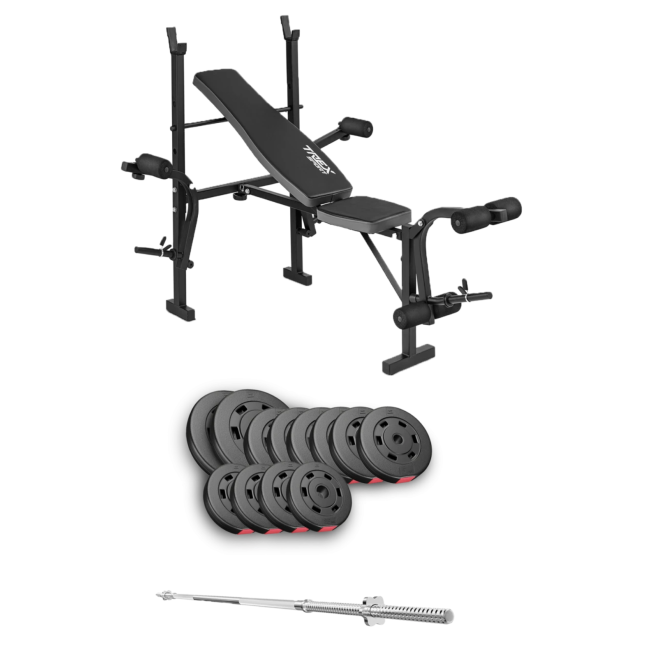 Набір Hop-Sport Premium 69кг з лавою TX-055 та штангою