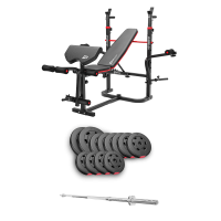 Набор Hop-Sport Premium 69кг со скамьей HS-1065HB Pro и штангой