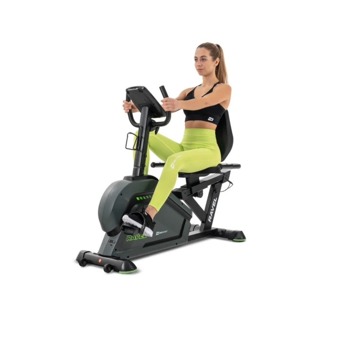 Горизонтальный велотренажер HS-120L Ravel черно-зеленый