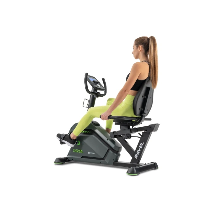 Горизонтальный велотренажер HS-120L Ravel черно-зеленый