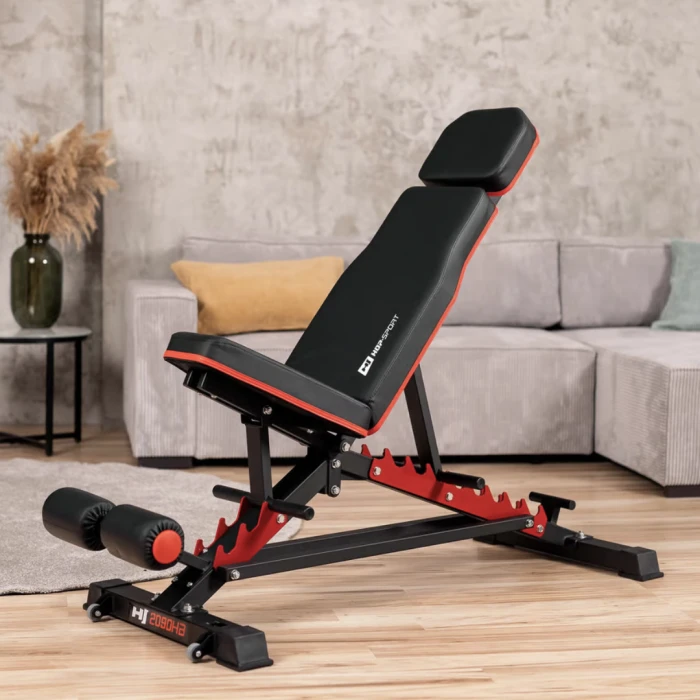 Скамейка тренировочная Hop-Sport HS-2090HB с фиксатором для ног