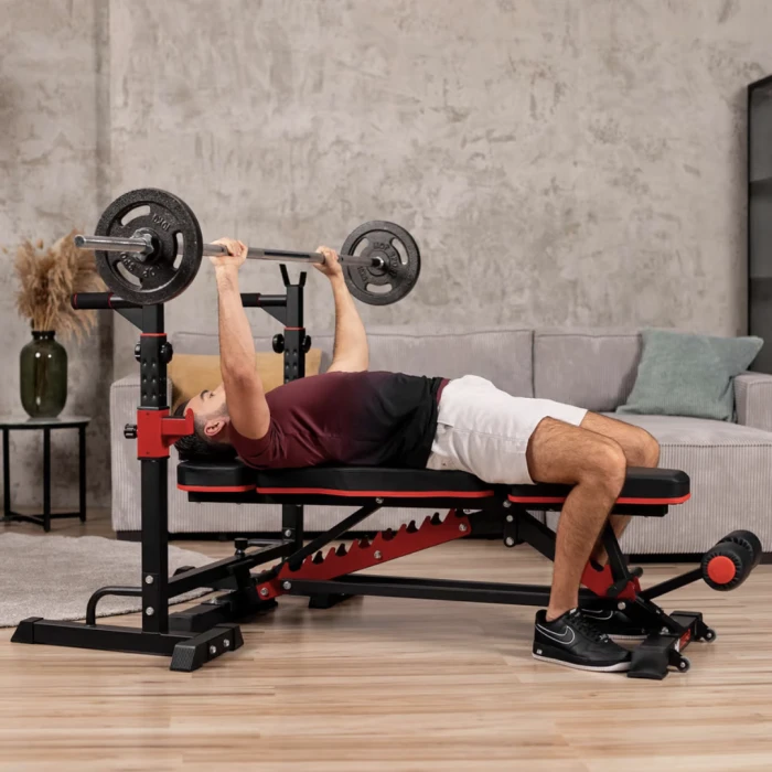 Скамейка тренировочная Hop-Sport HS-2090HB с фиксатором для ног