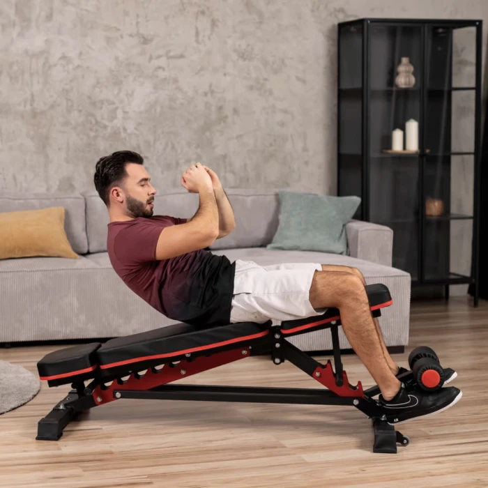 Скамейка тренировочная Hop-Sport HS-2090HB с фиксатором для ног