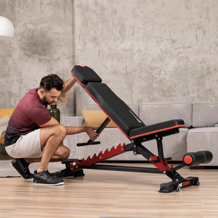 Скамейка тренировочная Hop-Sport HS-2090HB с фиксатором для ног