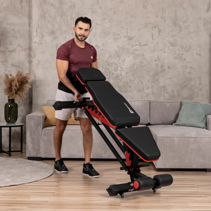 Скамейка тренировочная Hop-Sport HS-2090HB с фиксатором для ног