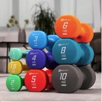 Гантелі для фітнесу неопренові круглі Hop-Sport HS-V010DR 2x1кг бірюзовий