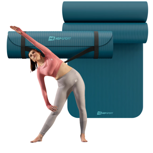 Коврик для йоги Hop-Sport HS-NB010GM NBR 1см темный морской