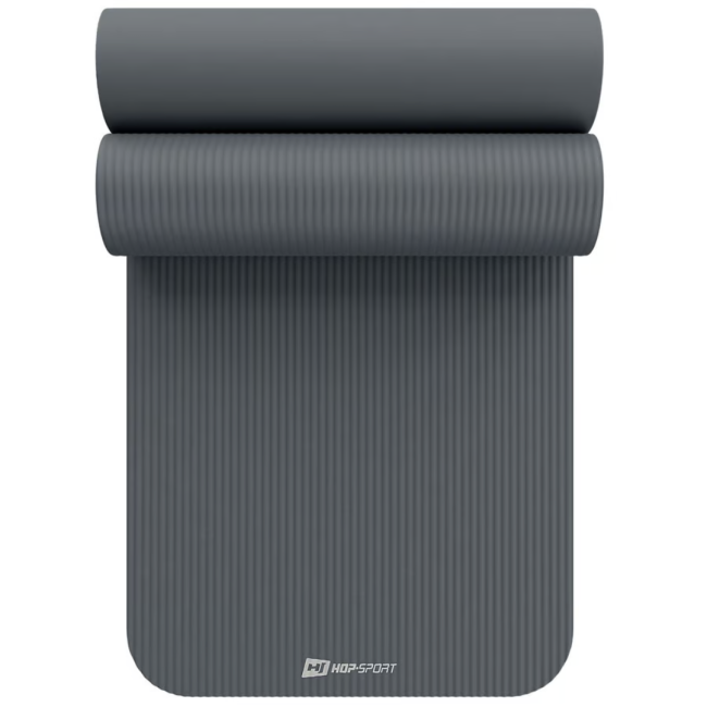 Коврик для йоги Hop-Sport HS-NB015GM NBR 1,5см графітовий