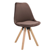 Стул Saida Jumi в скандинавском стиле с деревянными коричневыми ножками.