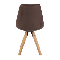 Стул Saida Jumi в скандинавском стиле с деревянными коричневыми ножками.