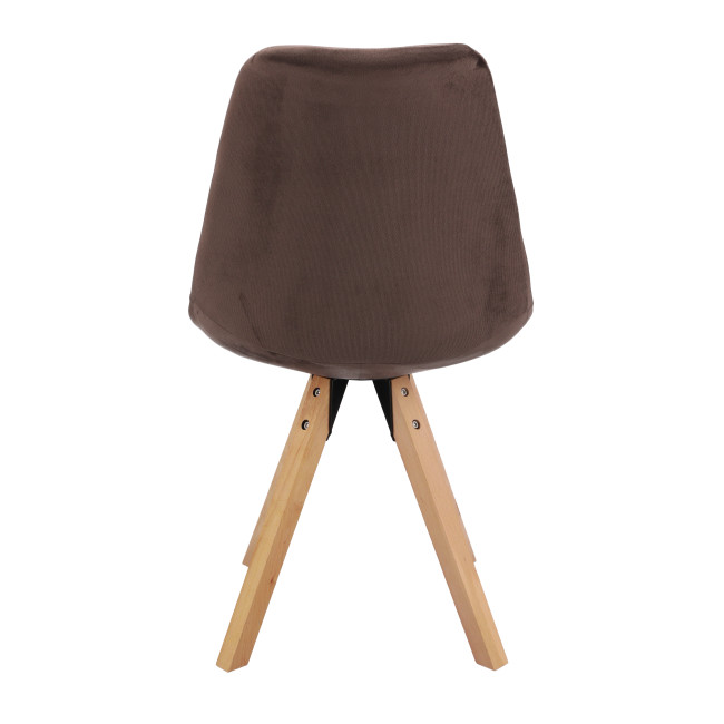 Стілець Saida Jumi у скандинавському стилі з дерев'яними ніжками коричневий