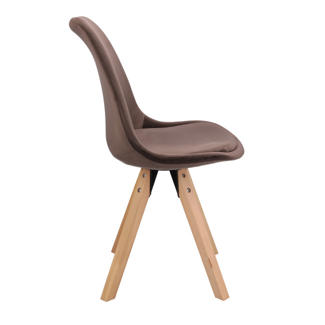 Стілець Saida Jumi у скандинавському стилі з дерев'яними ніжками коричневий