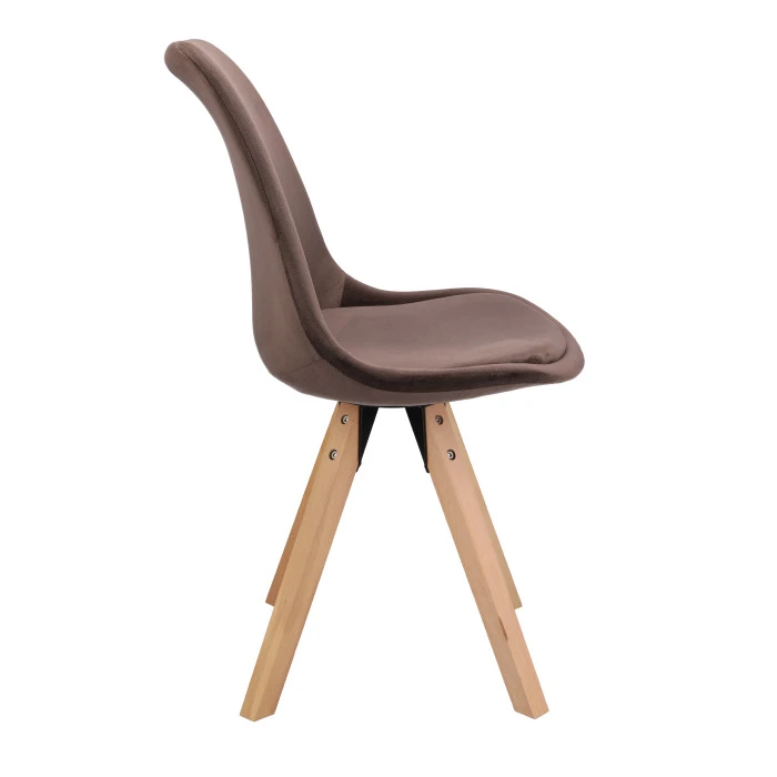 Стілець Saida Jumi у скандинавському стилі з дерев'яними ніжками коричневий