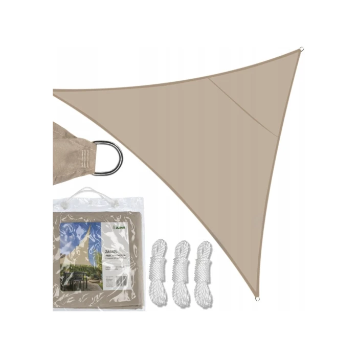 Тент-вітрило Jumi Garden сонцезахисний 3,6 х 3,6 х 3,6 м пісочний