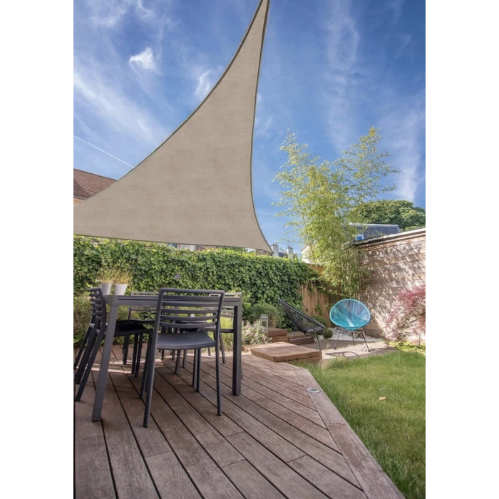 Тент-вітрило Jumi Garden сонцезахисний 3,6 х 3,6 х 3,6 м пісочний