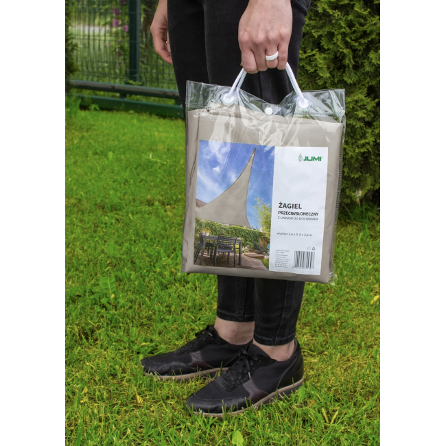 Тент-парус Jumi Garden солнцезащитный 3,6 х 3,6 х 3,6 м песочный