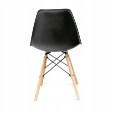 Стілець Eva Jumi у скандинавському стилі з дерев'яними ніжками чорний