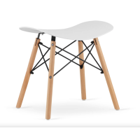 Табурет Leobert Corfu изогнутый в скандинавском стиле белый