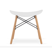 Табурет Leobert Corfu изогнутый в скандинавском стиле белый