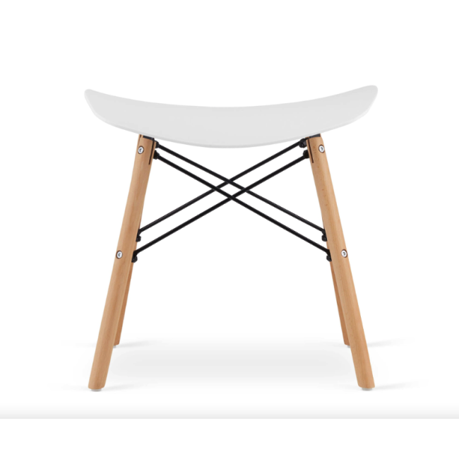 Табурет Leobert Corfu изогнутый в скандинавском стиле белый