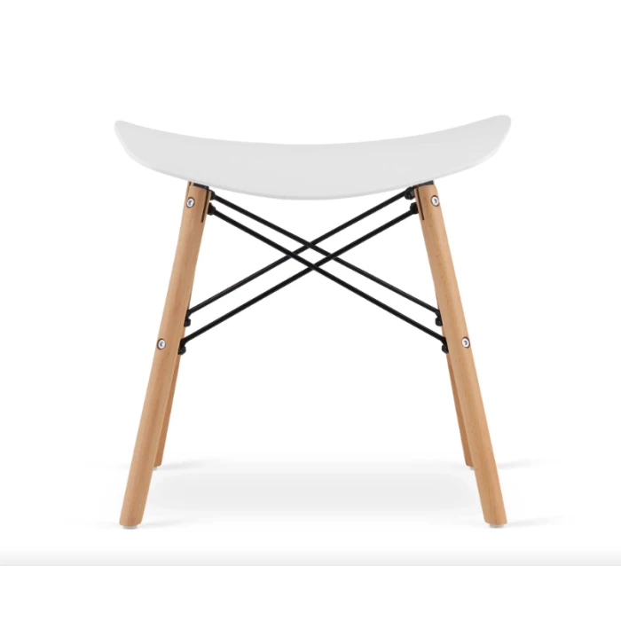 Табурет Leobert Corfu вигнутий у скандинавському стилі білий