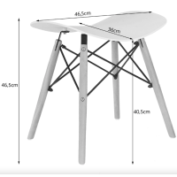 Табурет Leobert Corfu изогнутый в скандинавском стиле белый