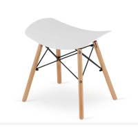 Табурет Leobert Corfu изогнутый в скандинавском стиле белый