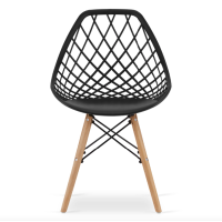 Стілець Leobert Sakai з дерев'яними ніжками ажурна спинка чорний