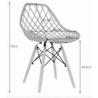 Стілець Leobert Sakai з дерев'яними ніжками ажурна спинка чорний