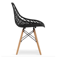 Стілець Leobert Sakai з дерев'яними ніжками ажурна спинка чорний