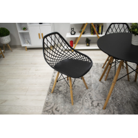 Стілець Leobert Sakai з дерев'яними ніжками ажурна спинка чорний