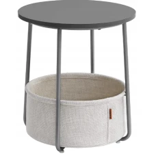 Журнальный столик Leobert Sharp с корзиной серый