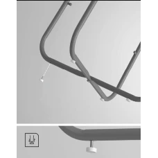 Журнальний столик Leobert Sharp з кошиком сірий