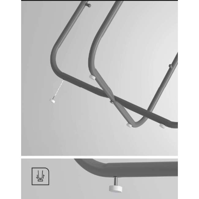 Журнальный столик Leobert Sharp с корзиной серый