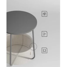 Журнальний столик Leobert Sharp з кошиком сірий