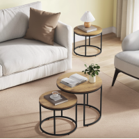 Комплект журнальних столиків Leobert Oreo круглі натуральний