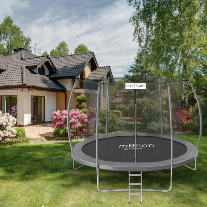 Батут Jumi Motion Sport Line Premium 10ft (305см) с внутренней сеткой серый