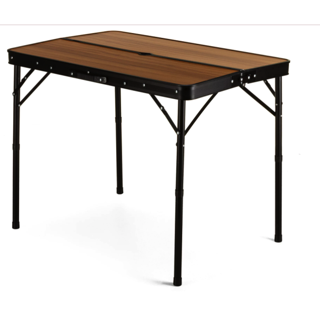 Стіл туристичний розкладний Outtec + 2 лавки коричневий