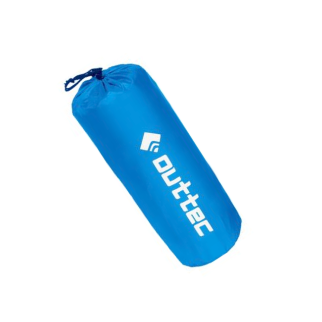 Надувний килимок Outtec 195х55х5см з подушкою соти голубий