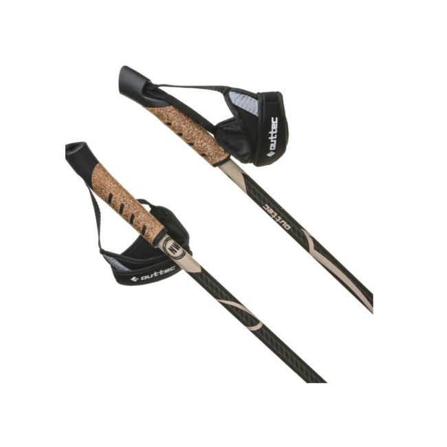 Трекінгові палки Outtec карбонові 115см 1-секційні Anti-shock