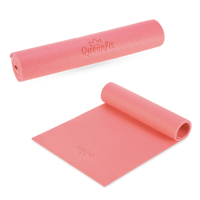 Коврик (мат) для фитнеса и йоги Queenfit 0,5см темно-розовый