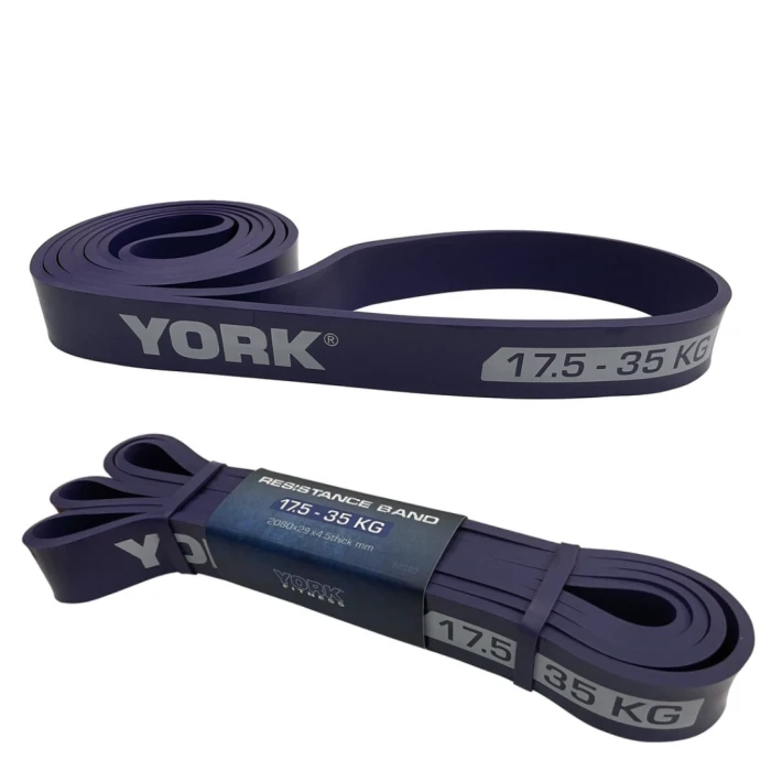 Резинка для фитнеса York 17,5-35кг – 2080x29x4,5 мм, фиолетовый