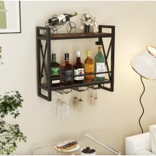 Настенный винный стеллаж Costway Lagom в стиле Loft