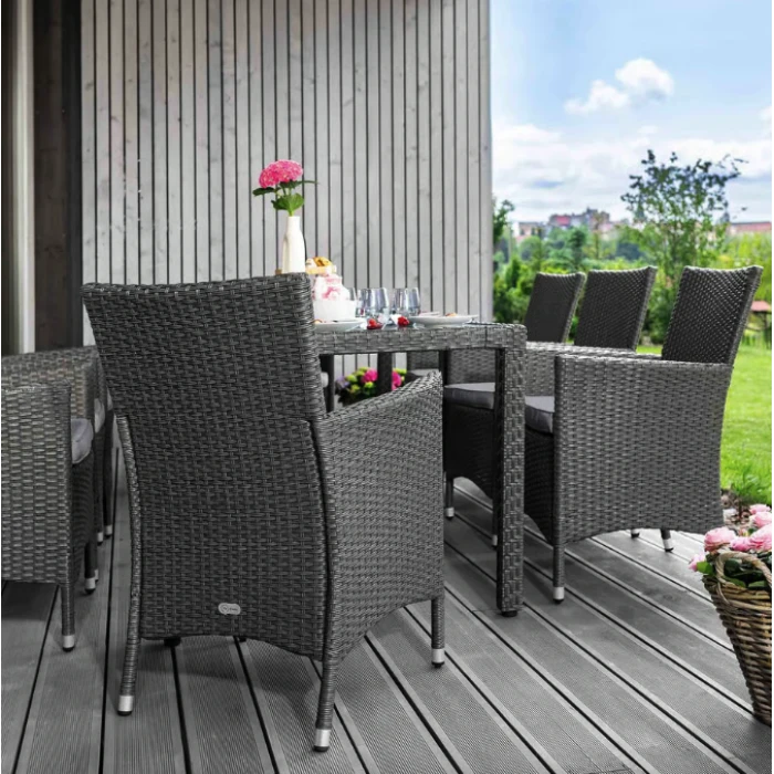 Садові меблі Di Volio VERONA 8+1 Сірий/сірий