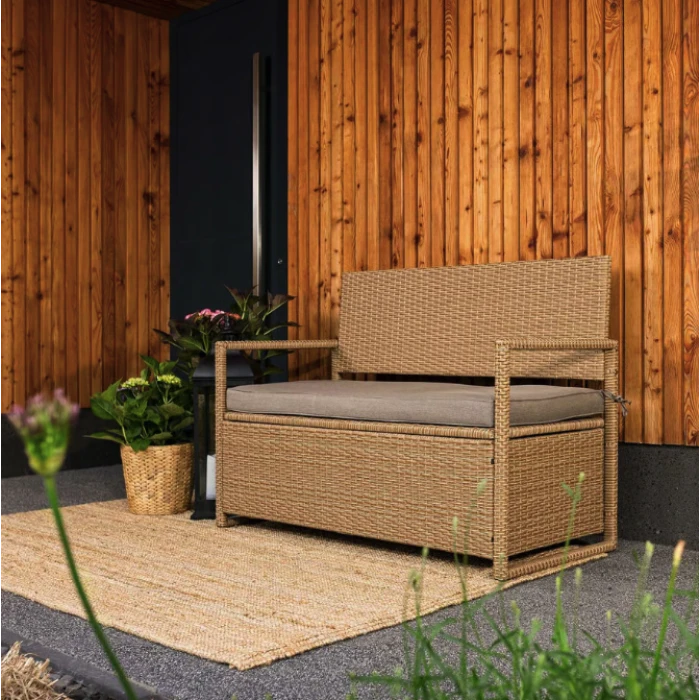 Садовая скамейка Di Volio Verbana с местом хранения бежевый