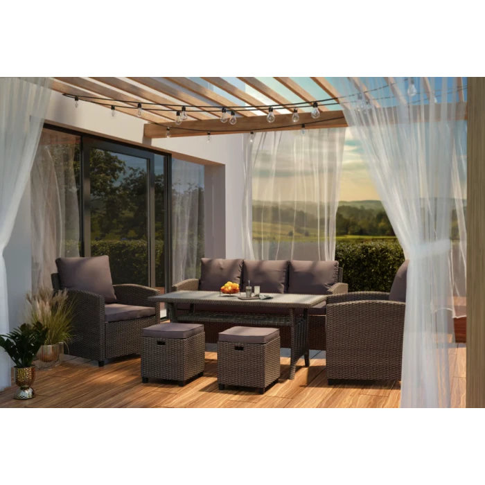 Комплект садових меблів Di Volio Genova Бежевий/Світло-сірий