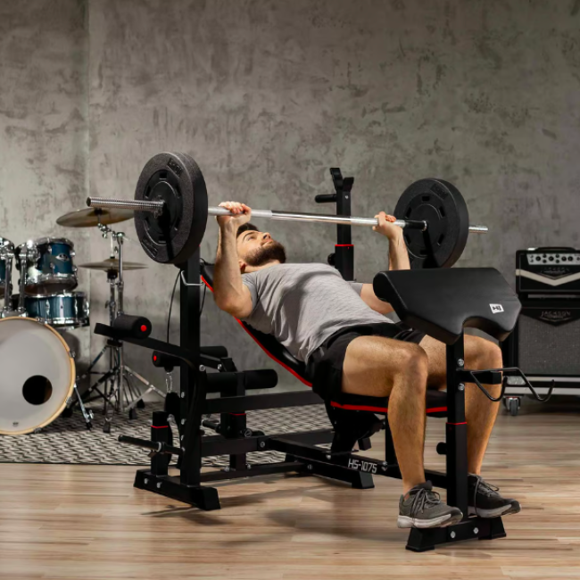 Лавка тренувальна Hop-Sport HS-1075 Pro із партою Скотта